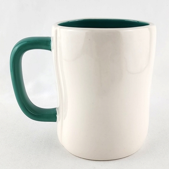 ⭐2/ $50⭐️ Rae Dunn Artisan Ceramic White Green Mug Large Letters MOM'S THE BEST - Picture 4 of 10